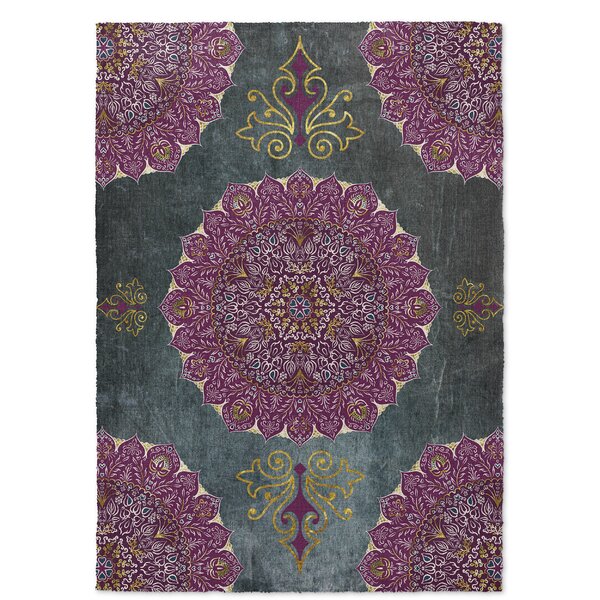 Kavka Ellis Green/Purple Indoor/Outdoor Area Rug 